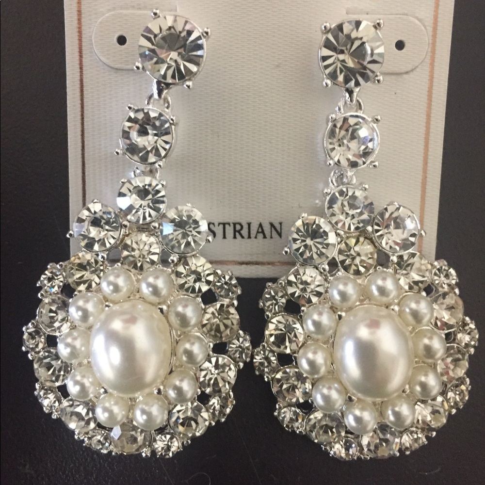 Large Austrian Crystal Bridal earrings